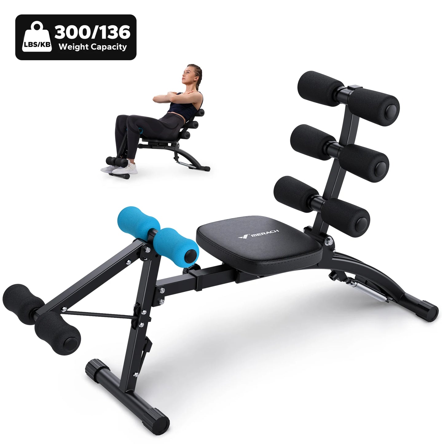 MERACH Ab Machine Adjustable Trainer For Home Gym System