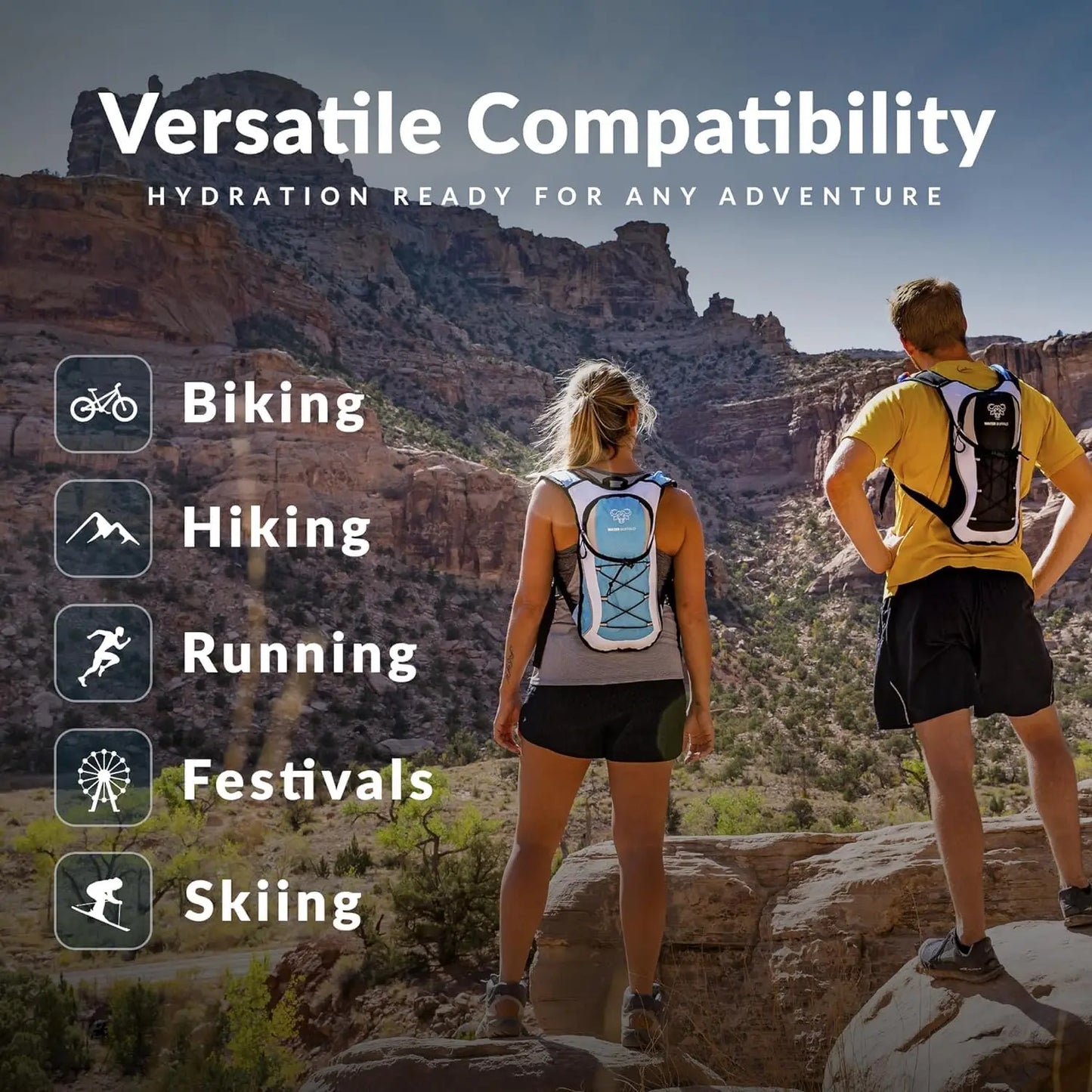 Hydration Bladder Leakproof Water Reservoir For Hiking With Insulated Hose