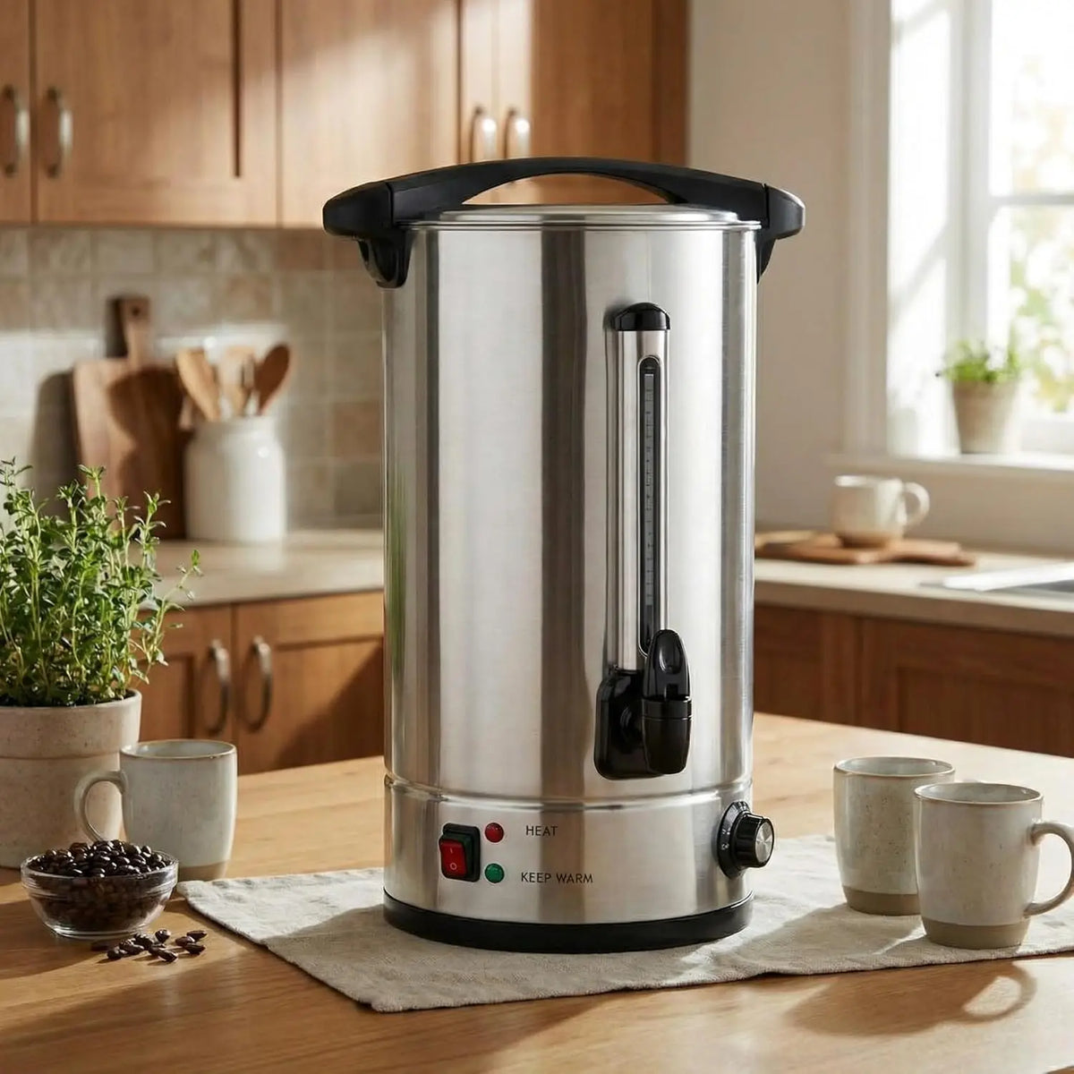 Tacleekii Commercial Coffee Urn Fast Brew Warm Beverage Dispenser