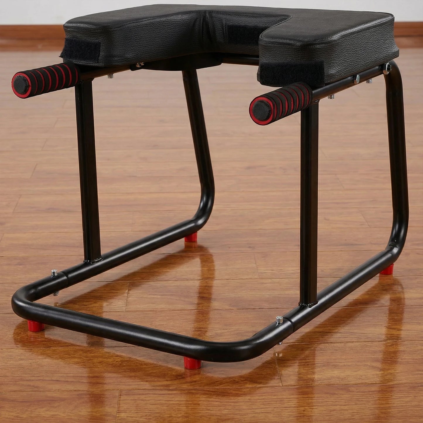 Yoga Headstand Bench with Anti-Slip Mat Yoga Inversion Chair Metal Frame & PU Pads for Back Decompression Strength Training