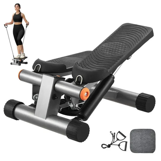 Mini Stair Stepper With Resistance Bands For Home Exercise