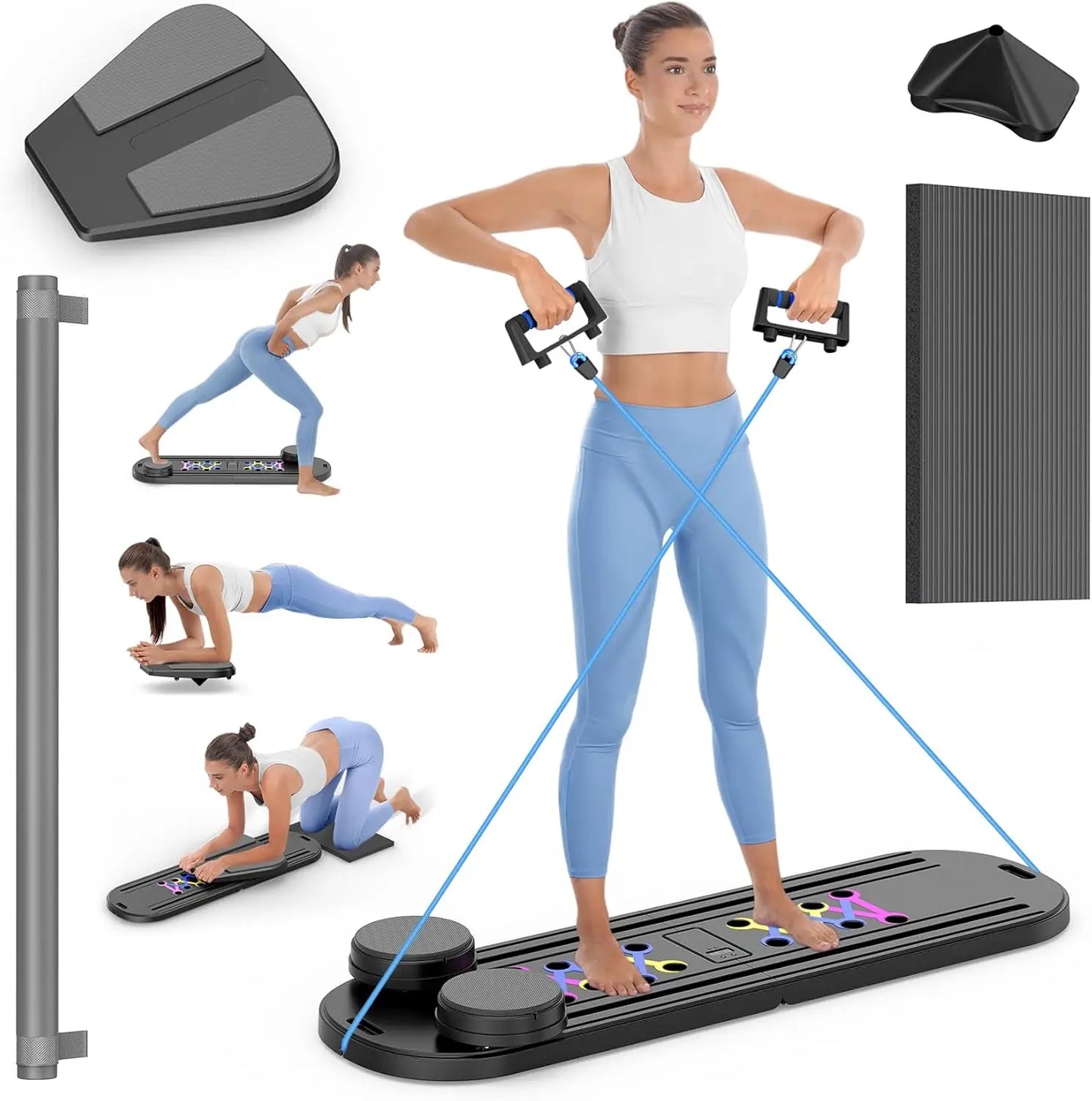 Foldable Pilates Reformer 7 In 1 Ab Core Trainer Portable