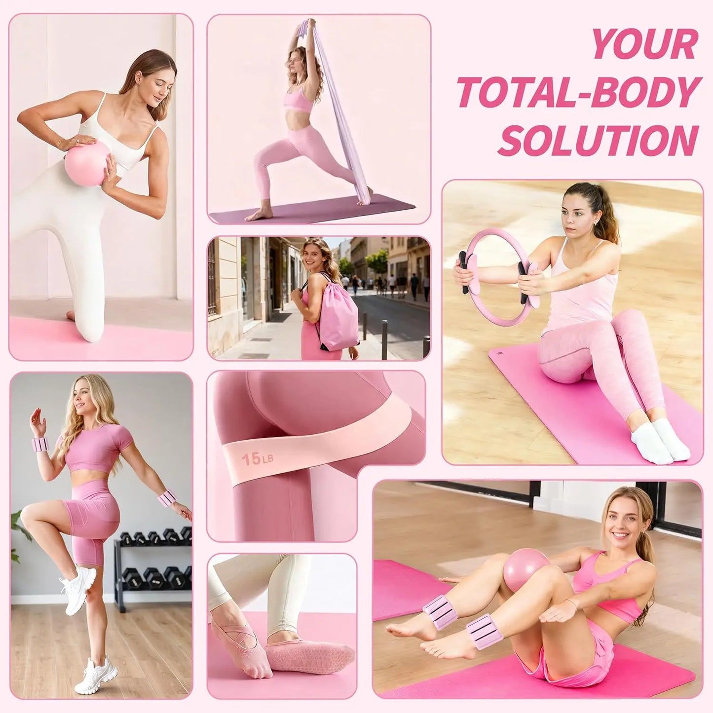 Pilates Kit, Home Pilates Workout Kit for Women