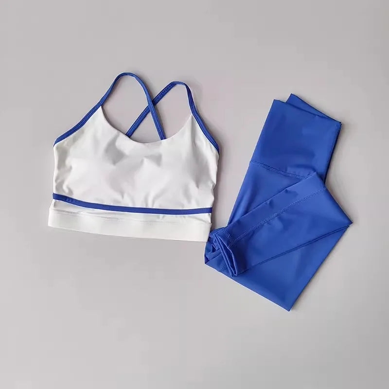 Women's Yoga Set 2-Piece High Waist Leggings And Sports Bra
