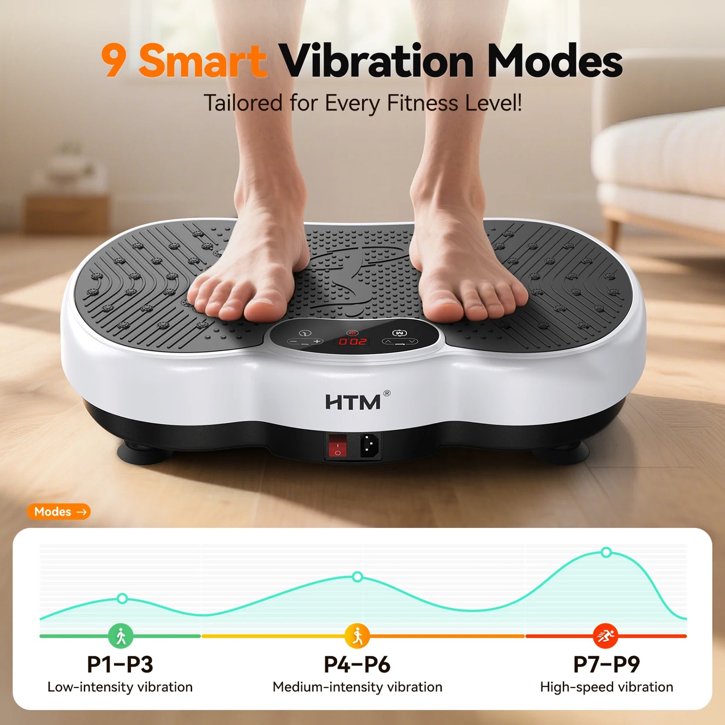 Whole Body Fitness Massage Calorie Counter Vibration Plate 120 Speed Levels Professional Machine for Effortless Body Sculpting