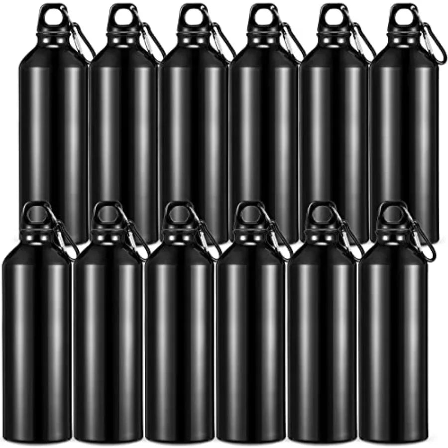 Aluminum Sport Water Bottles Buckle Twist Cap Leak Proof Reusable
