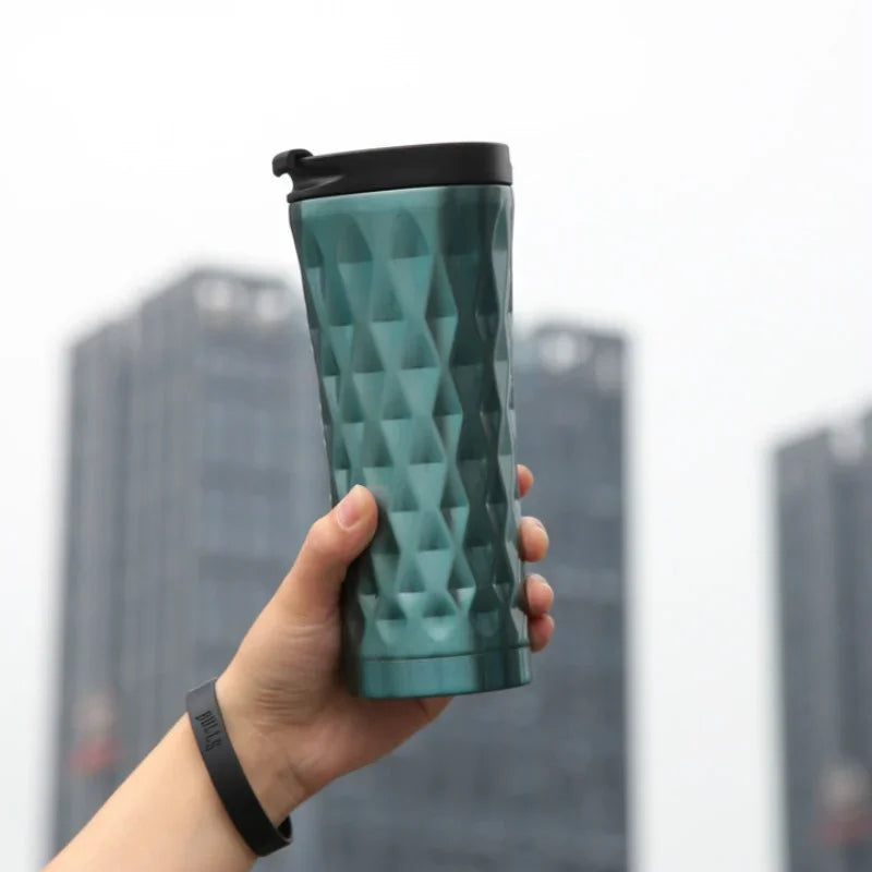Stainless Steel Insulated Travel Mug For Coffee Tea And Water