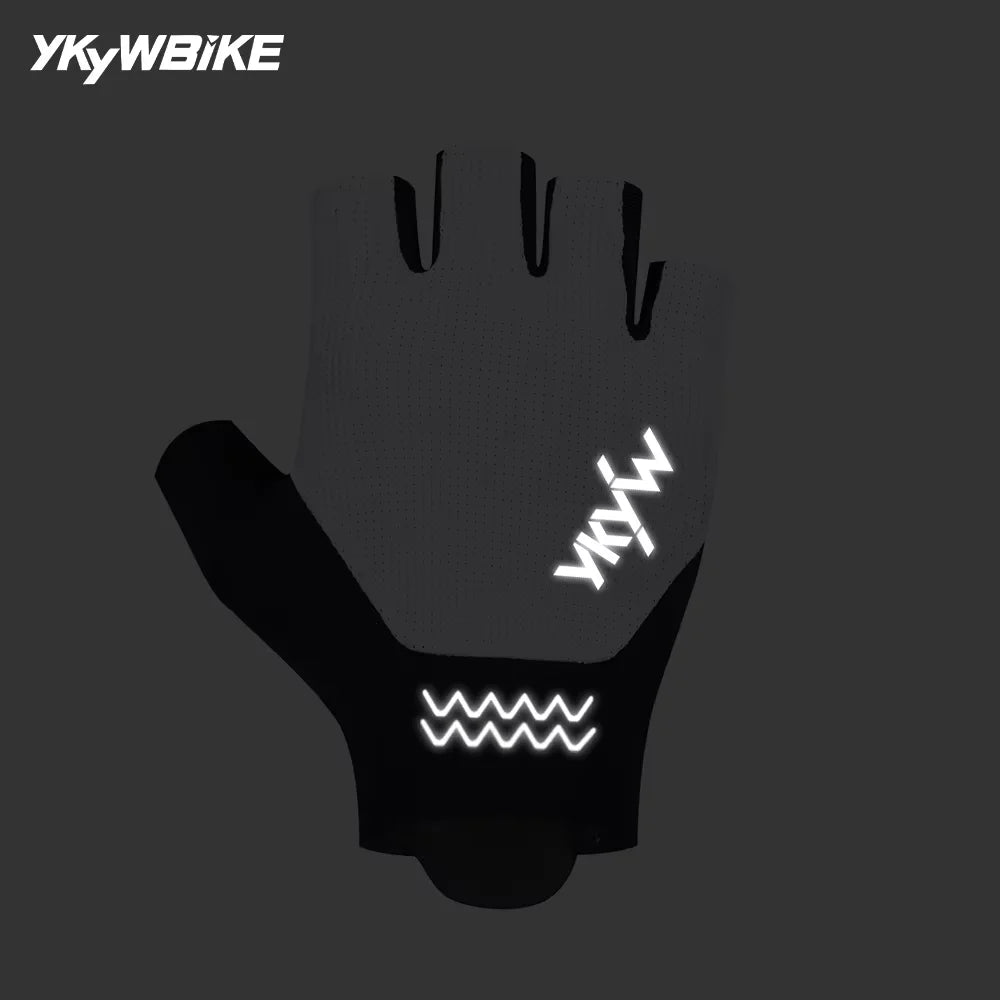 YKYWBIKE Half Finger Cycling Gloves With PORON XRD Shock Absorption