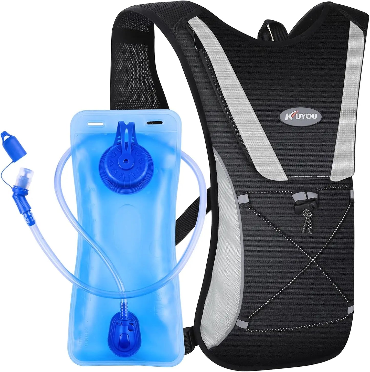 Running Hydration Vest With 2L Water Bladder Adjustable Straps Reflective
