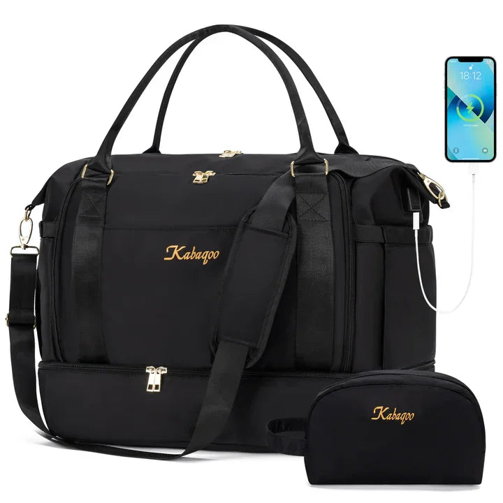 Kabaqoo Waterproof Sports Travel Bag With Dry Wet Separation