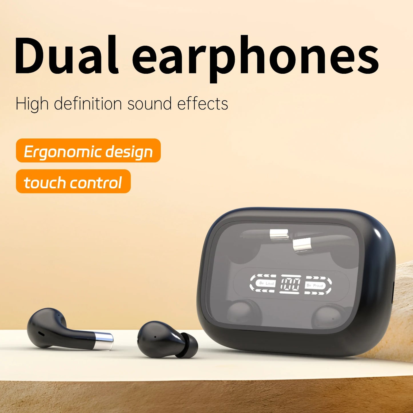 SHUKE 2in1 Dual Headphones Bluetooth 5.4 Wireless Earphones