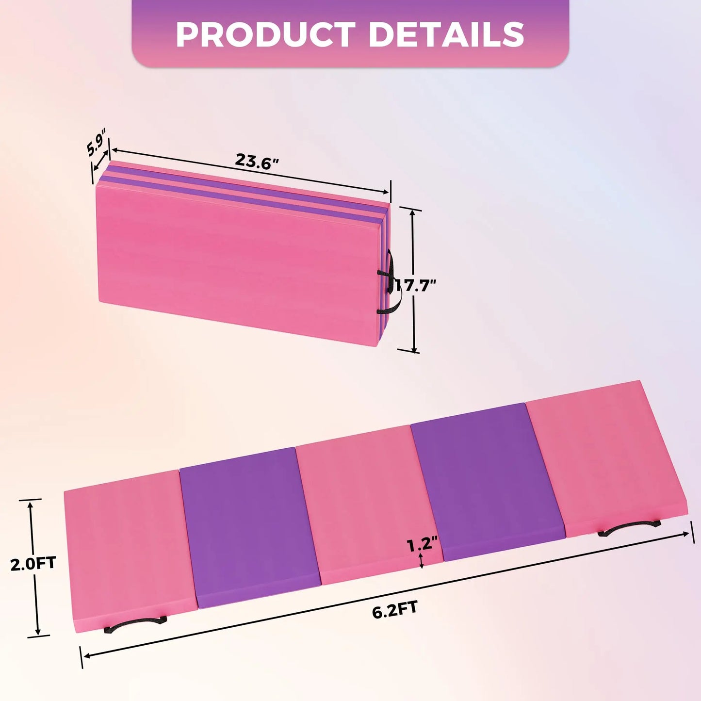 HiMISS Gymnastics Tumbling Mats For Home Gym And Training