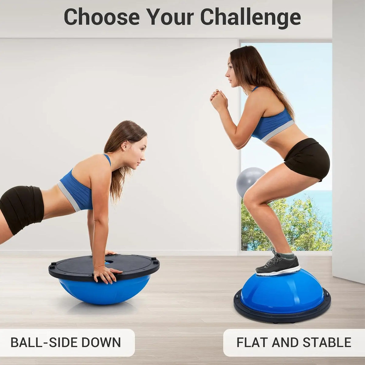 Half Balance Ball Trainer for Core Workouts and Home Fitness