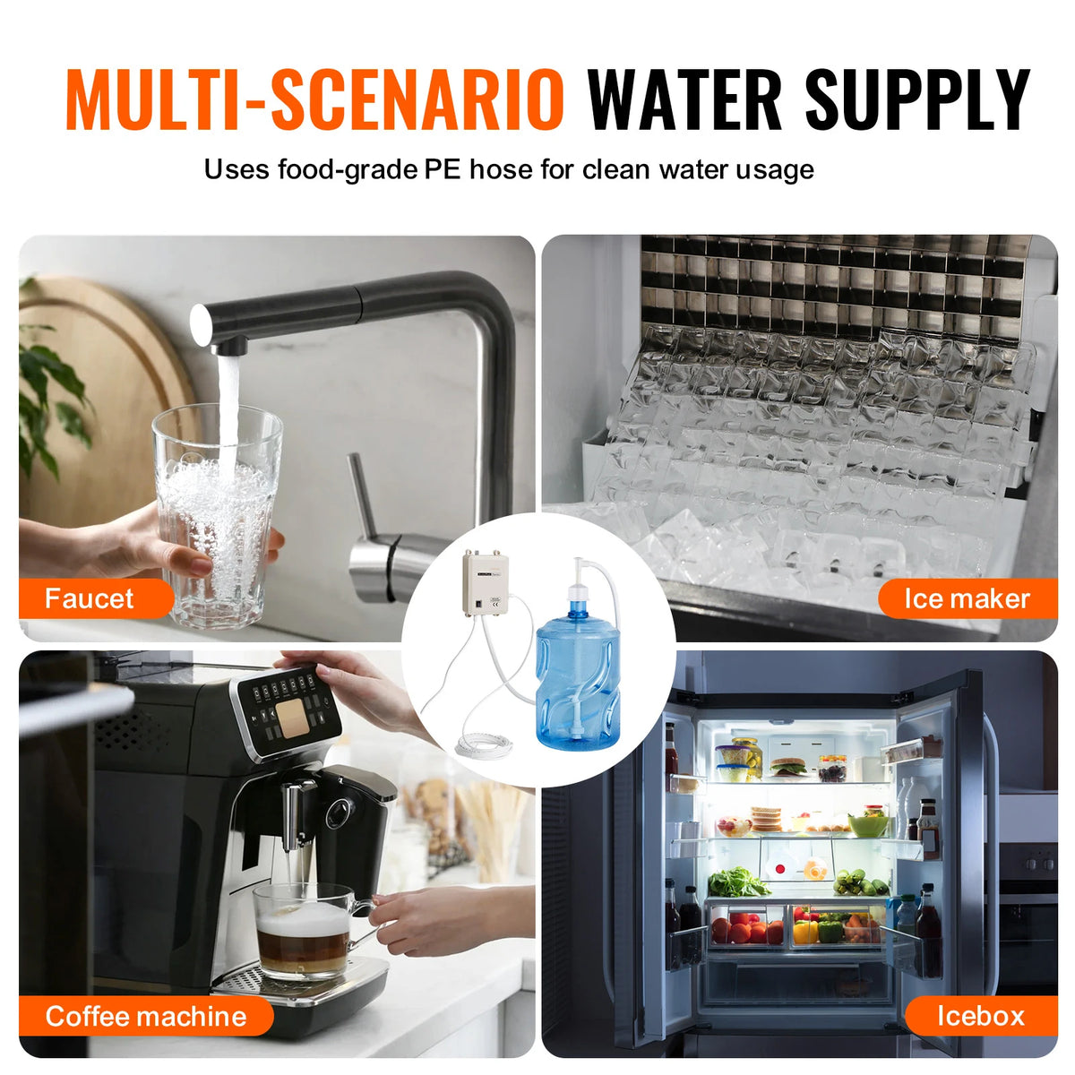 Electric Water Dispenser Pump For Bottles With Dual Pipe System