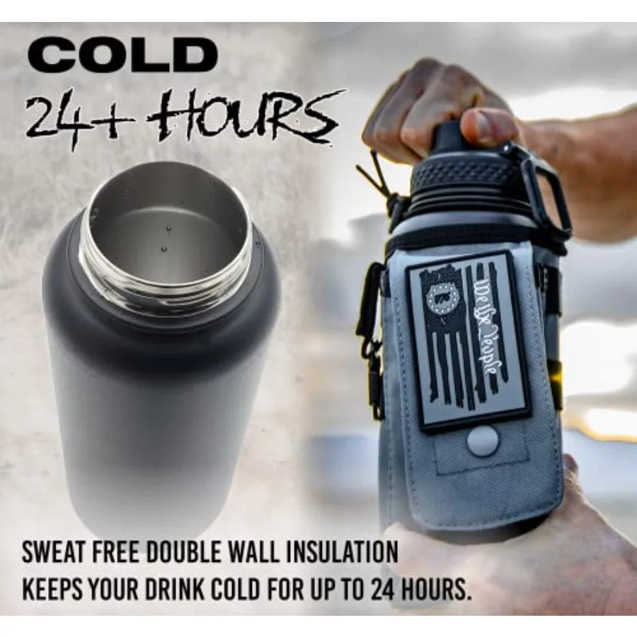 Battle Bottle Insulated Stainless Steel Water Bottle With Straw Lid