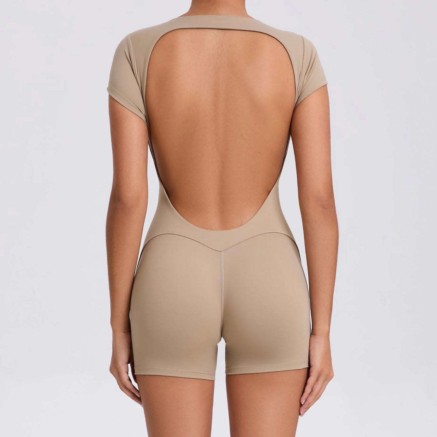 COZOK Women's Open-Back Yoga Jumpsuit Quick-Dry Slim Fit
