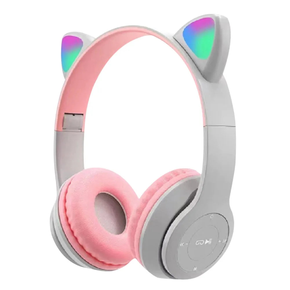 ANENG Wireless Cat Ear Headphones Bluetooth Over-Ear Headset Glow Light
