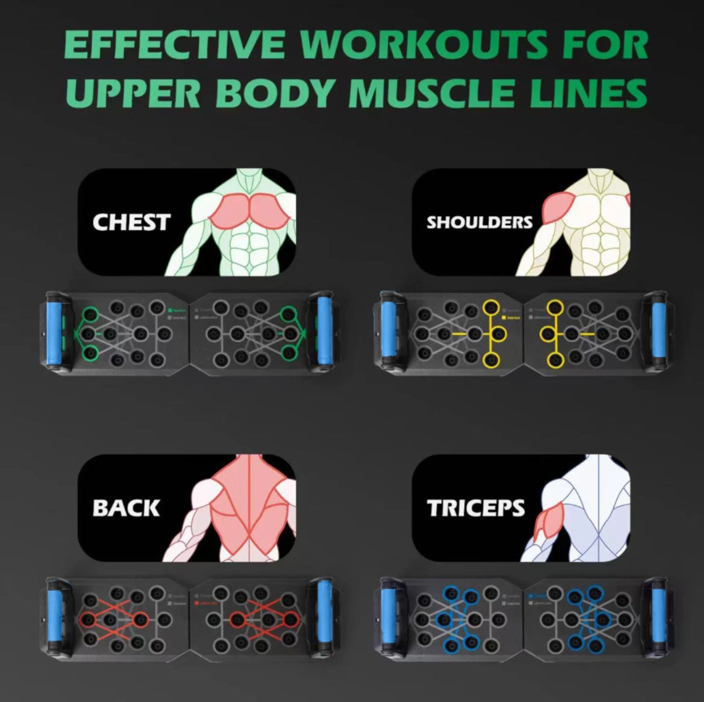 Push Up Board Set Portable Multifunctional Fitness Equipment For Chest