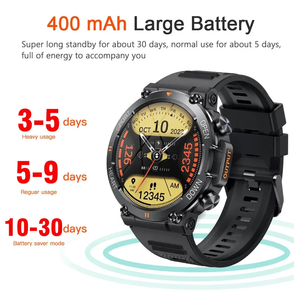 Senbono Men's Smart Watch Big Screen Bluetooth Call K56