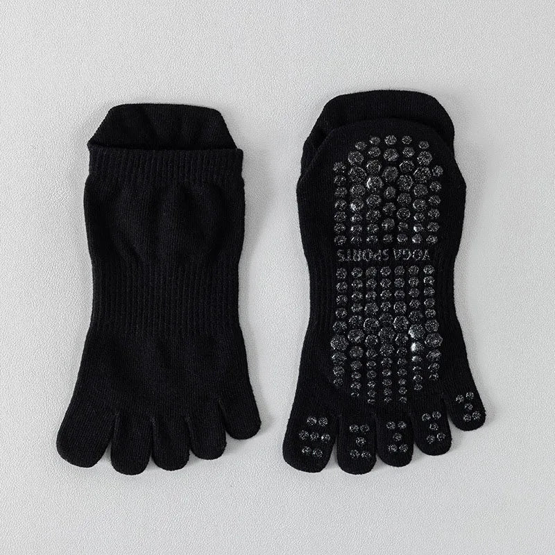 Full Toe Yoga Socks Women Non Slip Five Toes Pilates