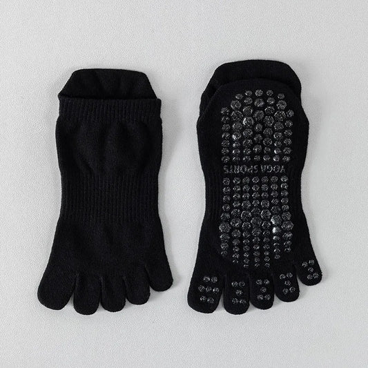 Full Toe Yoga Socks Women Non Slip Five Toes Pilates