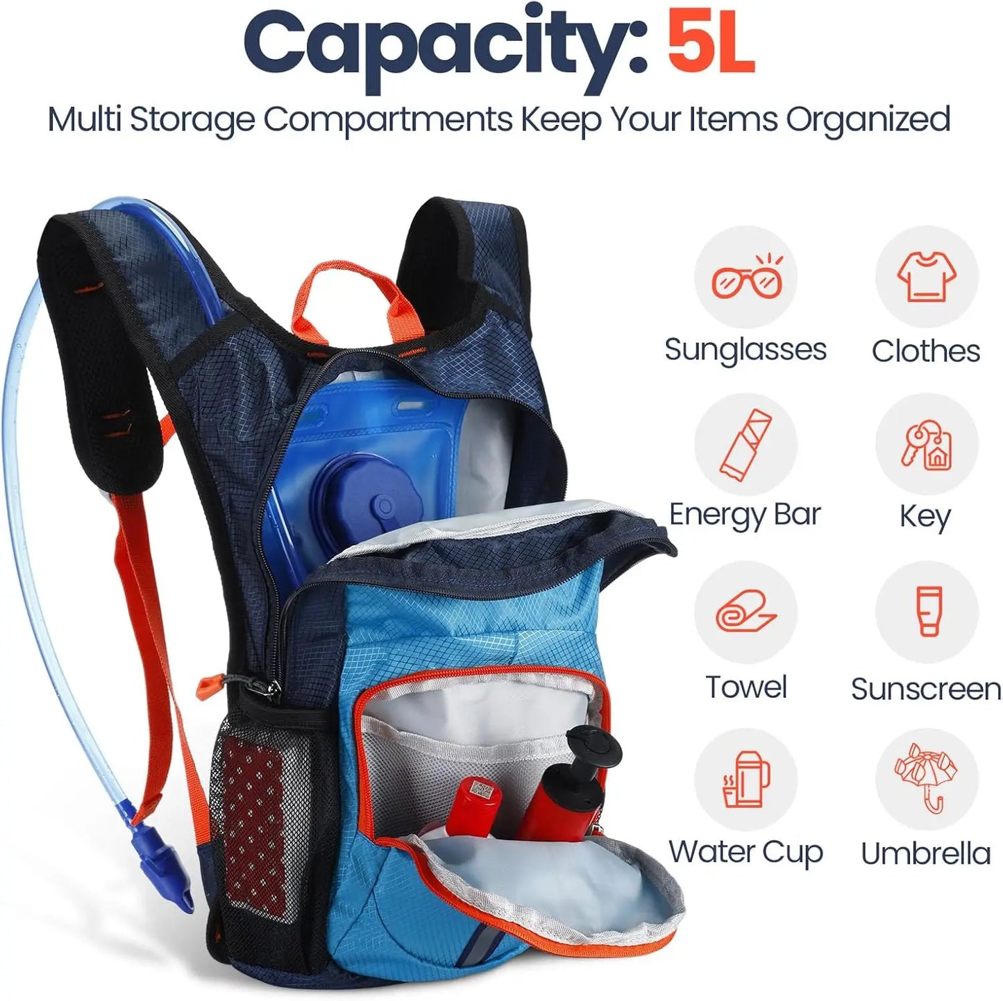 Kids Hydration Backpack for Boys and Girls Leakproof and Adjustable