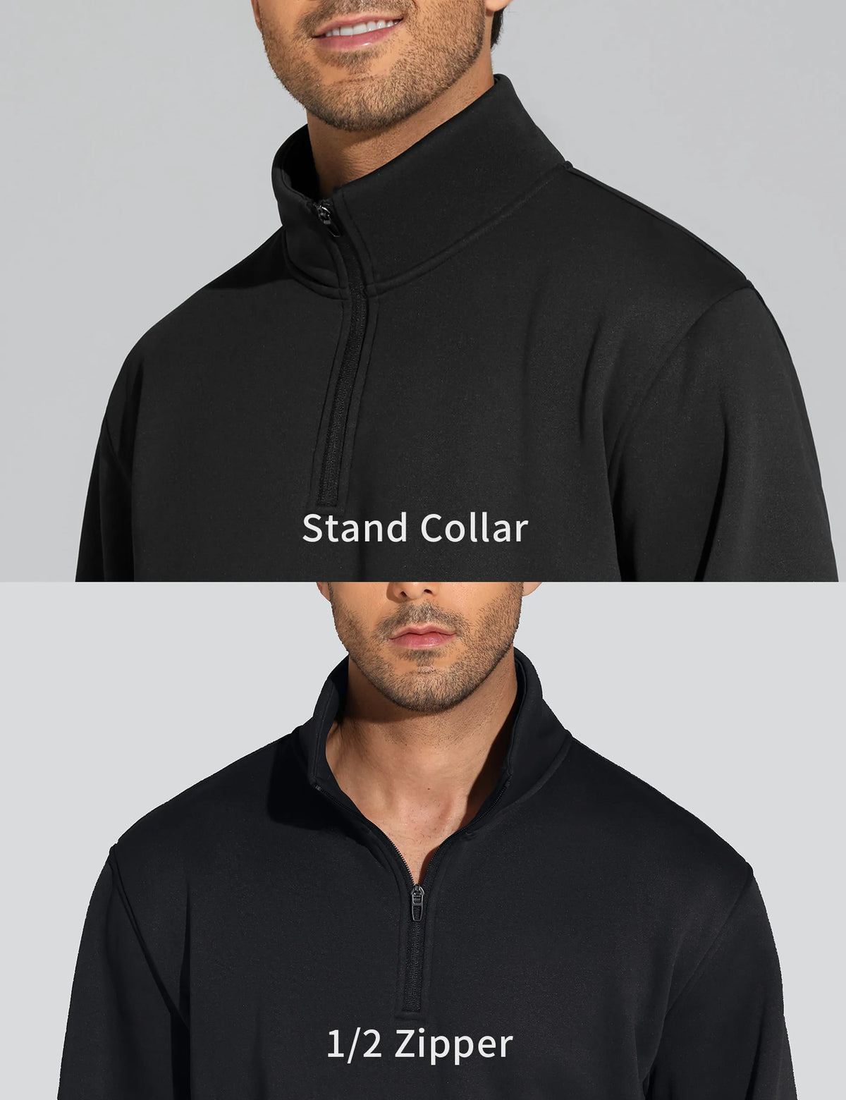 THE GYM PEOPLE Men's Half Zip Fleece Workout Pullover Sweatshirt
