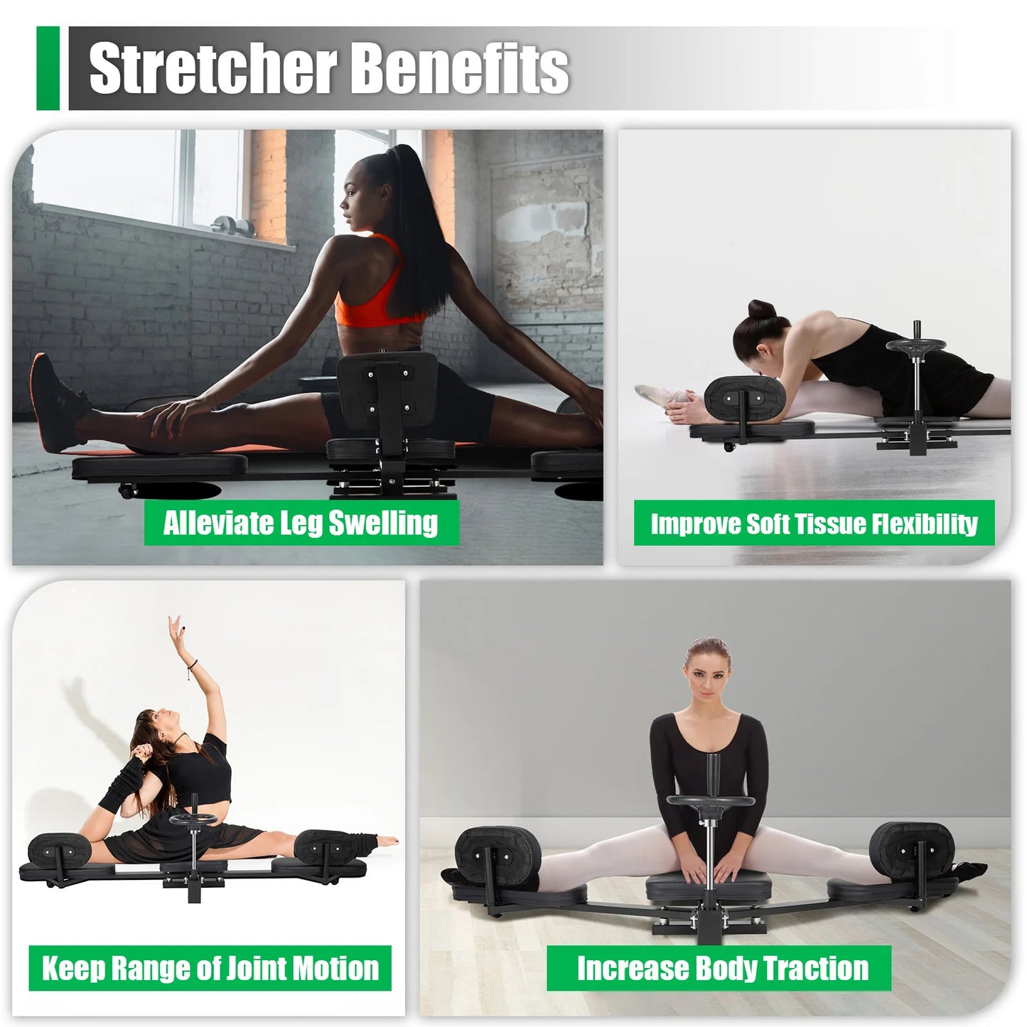 Stretching Equipment, Horse Stretching Trainer, Home Flexibility Machine, 180 Degree Splits Leg Stretcher, Horizontal Cross-Shaped Trainer for Yoga Dance Gymnastics, Adjustable Gentle Stretch, Muscle Relax, Injury Prevention