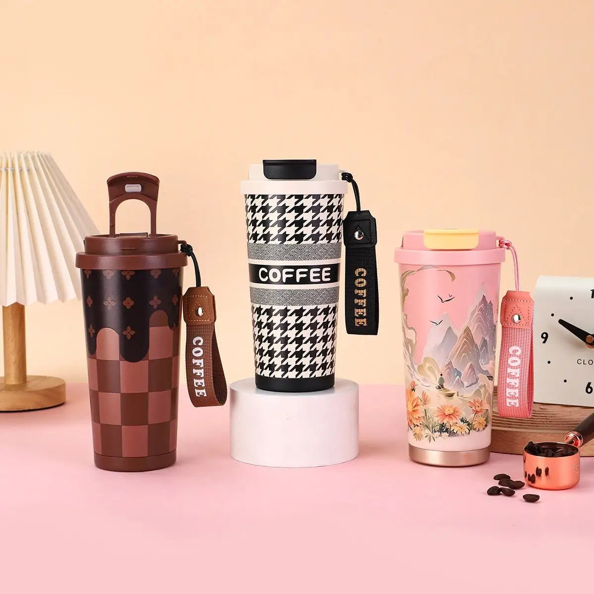 Stainless Steel Insulated Travel Coffee Tumbler With Leakproof Lid