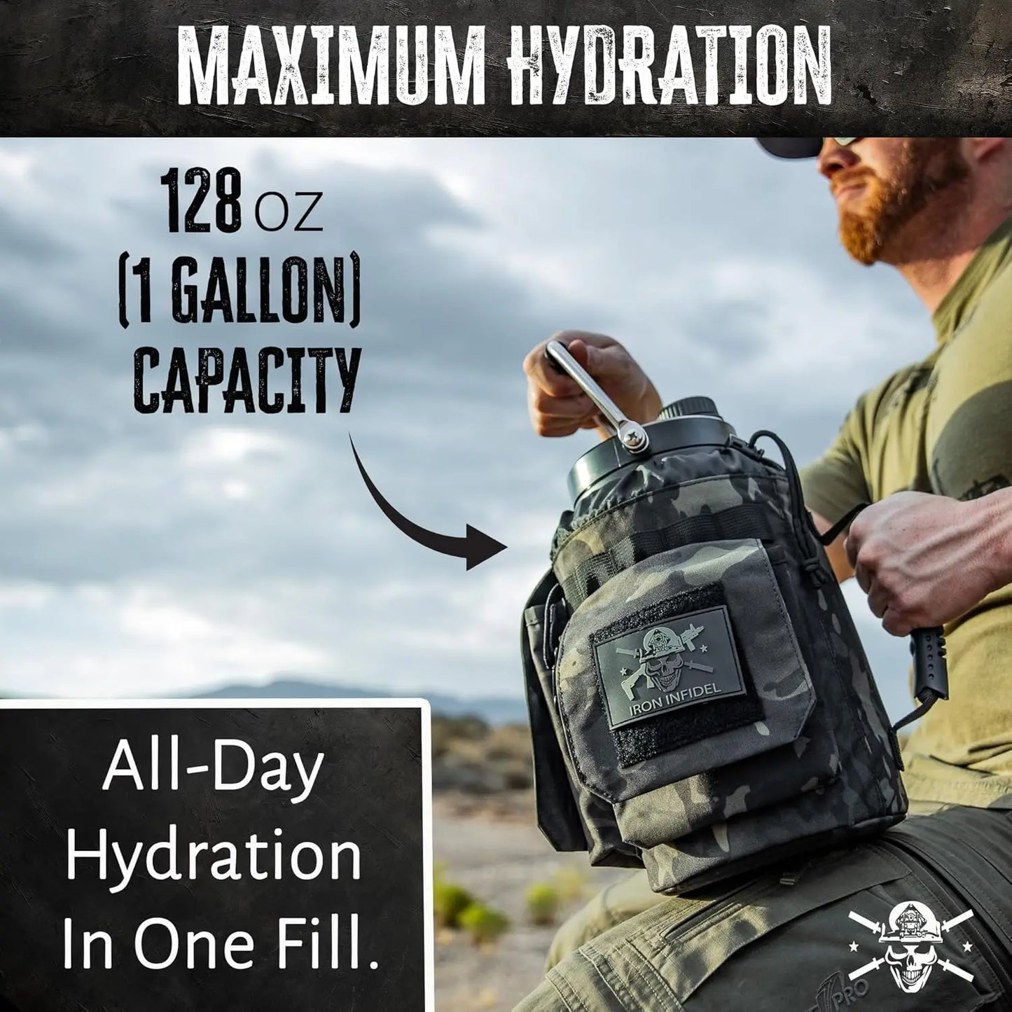 Insulated Stainless Steel Water Bottle With Dual Carry Handles