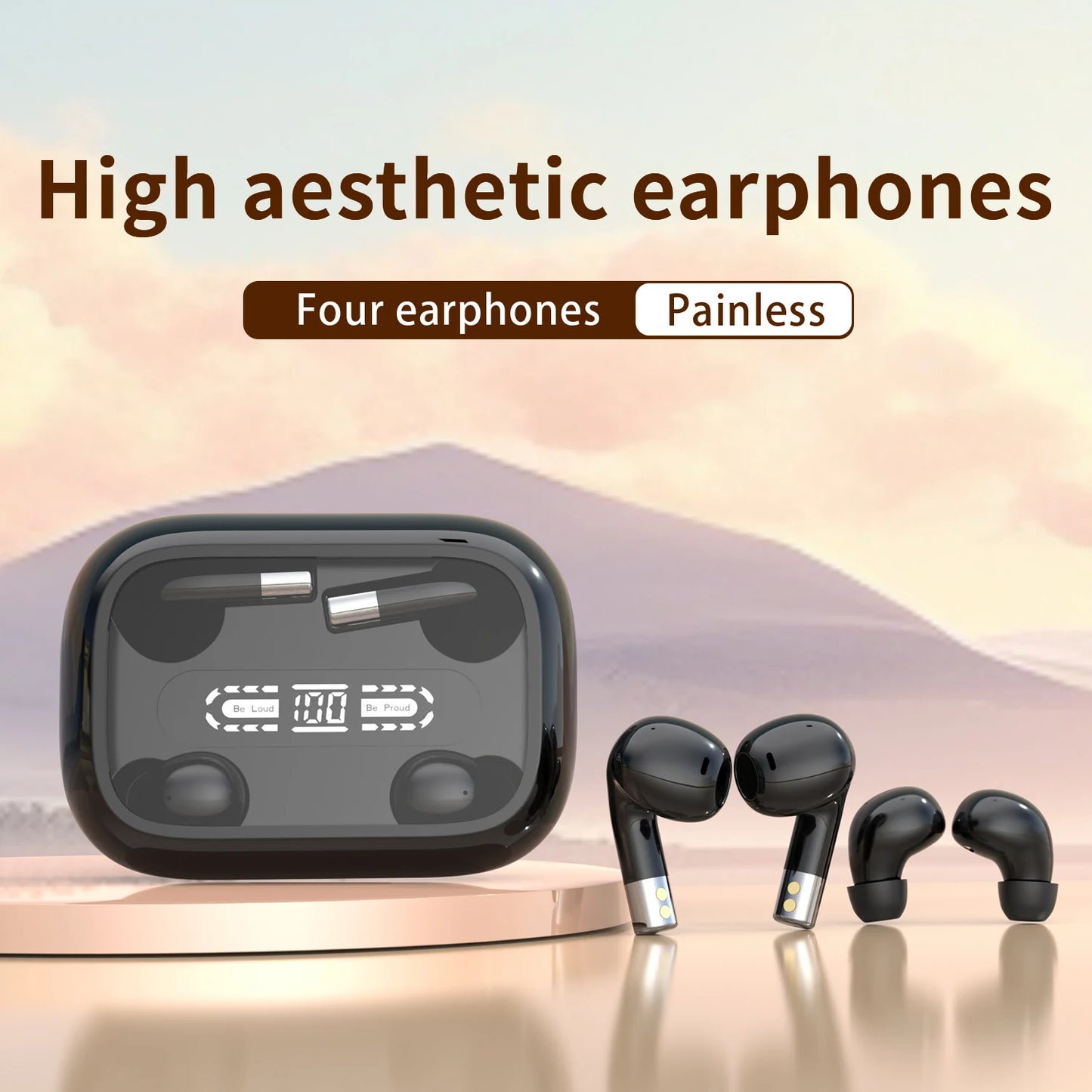 SHUKE 2in1 Dual Headphones Bluetooth 5.4 Wireless Earphones
