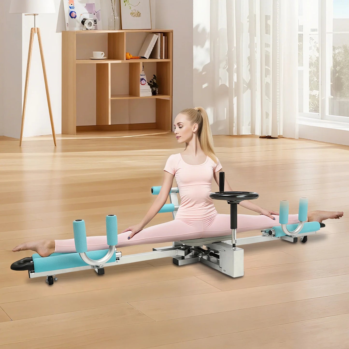 Leg Stretcher Machine, 0-210° Adjustable Split Machine for Flexibility Leg Stretching, 330.7lbs Heavy Duty Home Gym Equipment for Dance Yoga Martial Arts