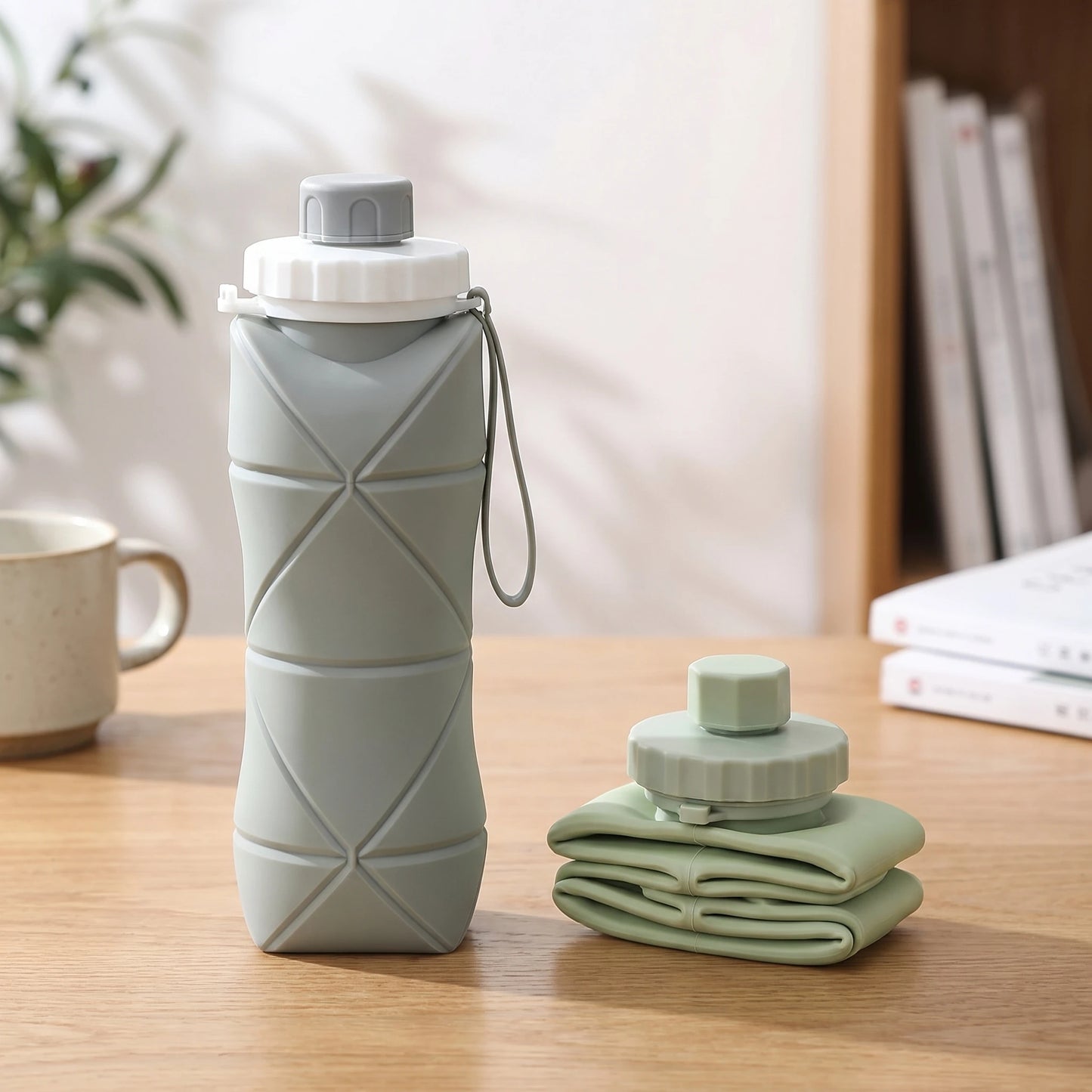 Silicone Water Bottle Folding Portable Reusable For Outdoor Activities
