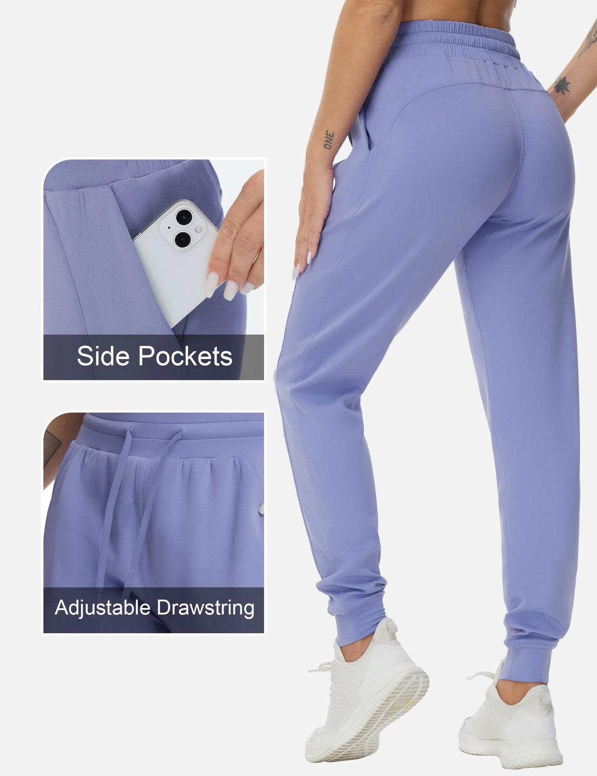 THE GYM PEOPLE Women's Drawstring Workout Joggers With Pockets