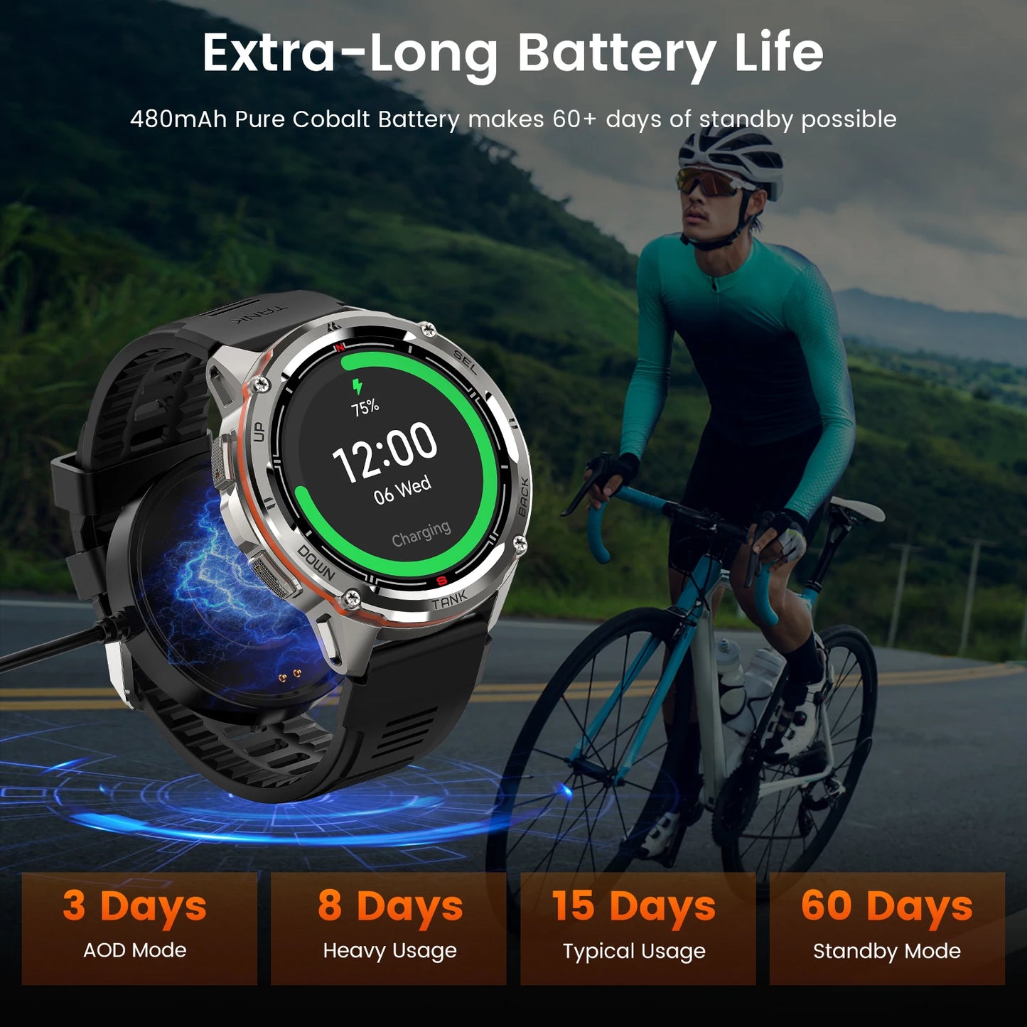KOSPET Tank T3 Ultra GPS Rugged Smartwatch for Men