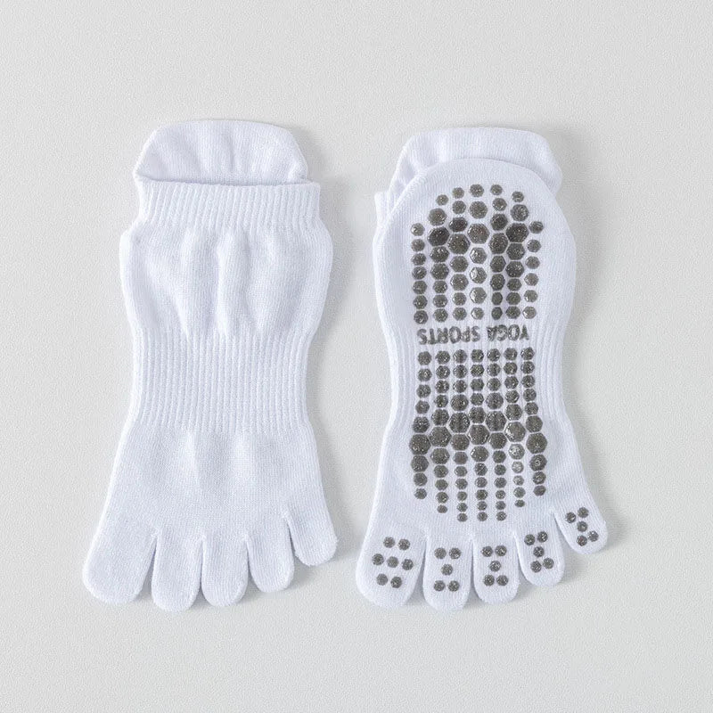 Full Toe Yoga Socks Women Non Slip Five Toes Pilates