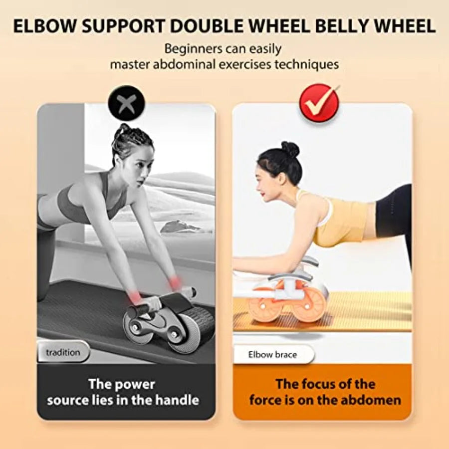 YAO HUI HUANG Elbow Support Automatic Rebound Abdominal Wheel