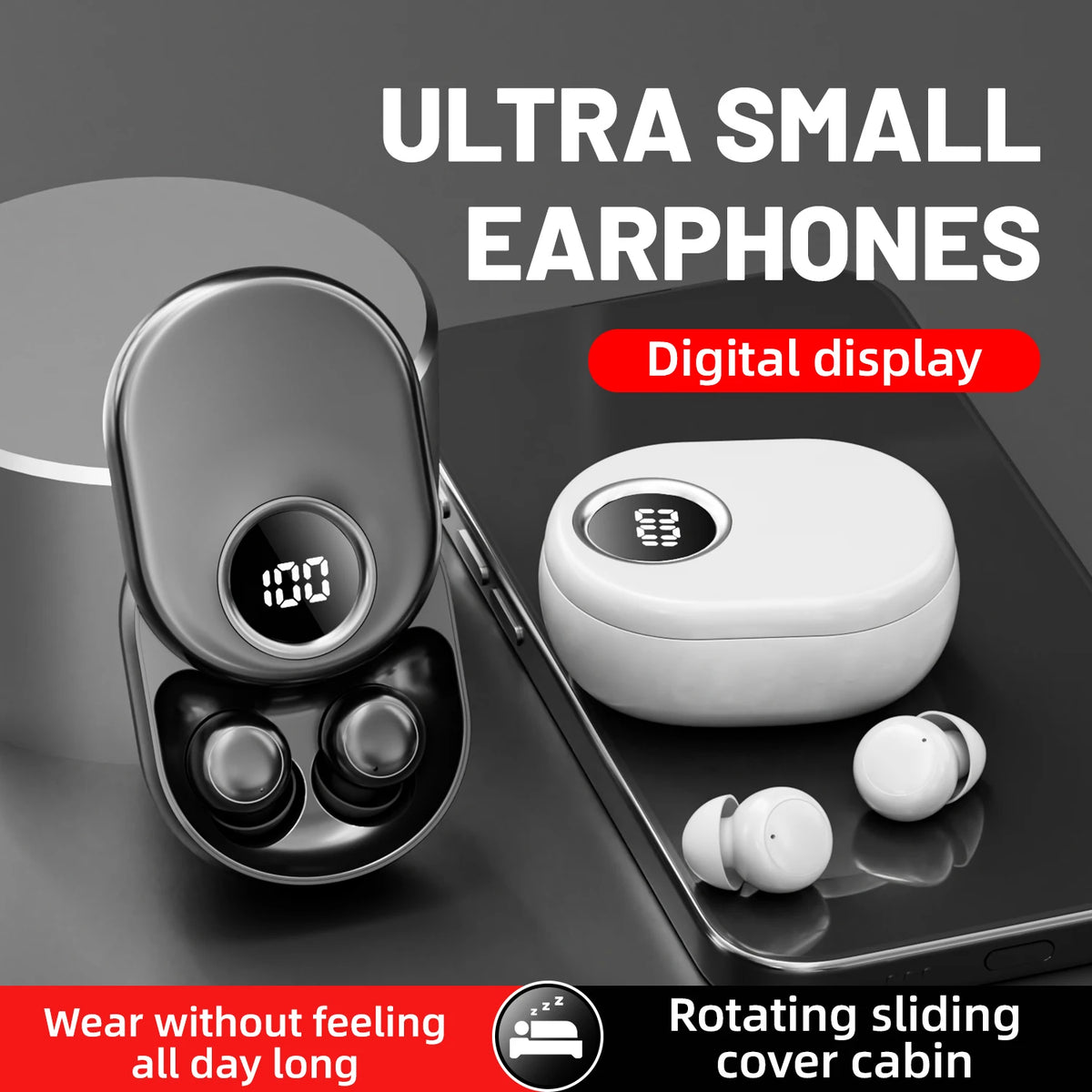 Shuke Sleep Earbuds Wireless Bluetooth Noise Canceling Headphones
