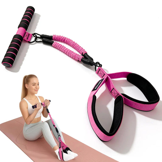 Upgraded Pedal Resistance Band – Durable Latex Tubes, Soft Foot Pedals, Sit-Up & Stretch Fitness Equipment Summerwins