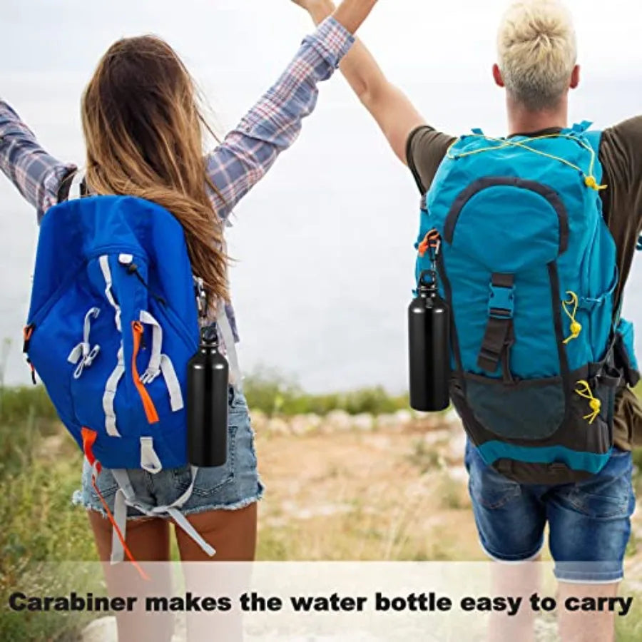 Aluminum Sport Water Bottles Buckle Twist Cap Leak Proof Reusable
