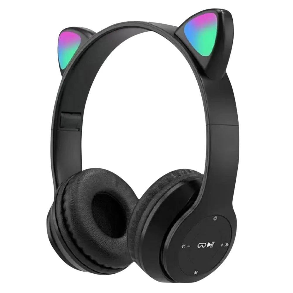 ANENG Wireless Cat Ear Headphones Bluetooth Over-Ear Headset Glow Light