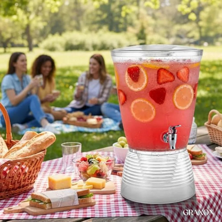 Reusable Plastic Drink Dispenser For Kitchen And Parties