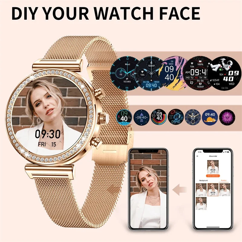 INNOFOVO Ladies Smartwatch With Calls And Message Push