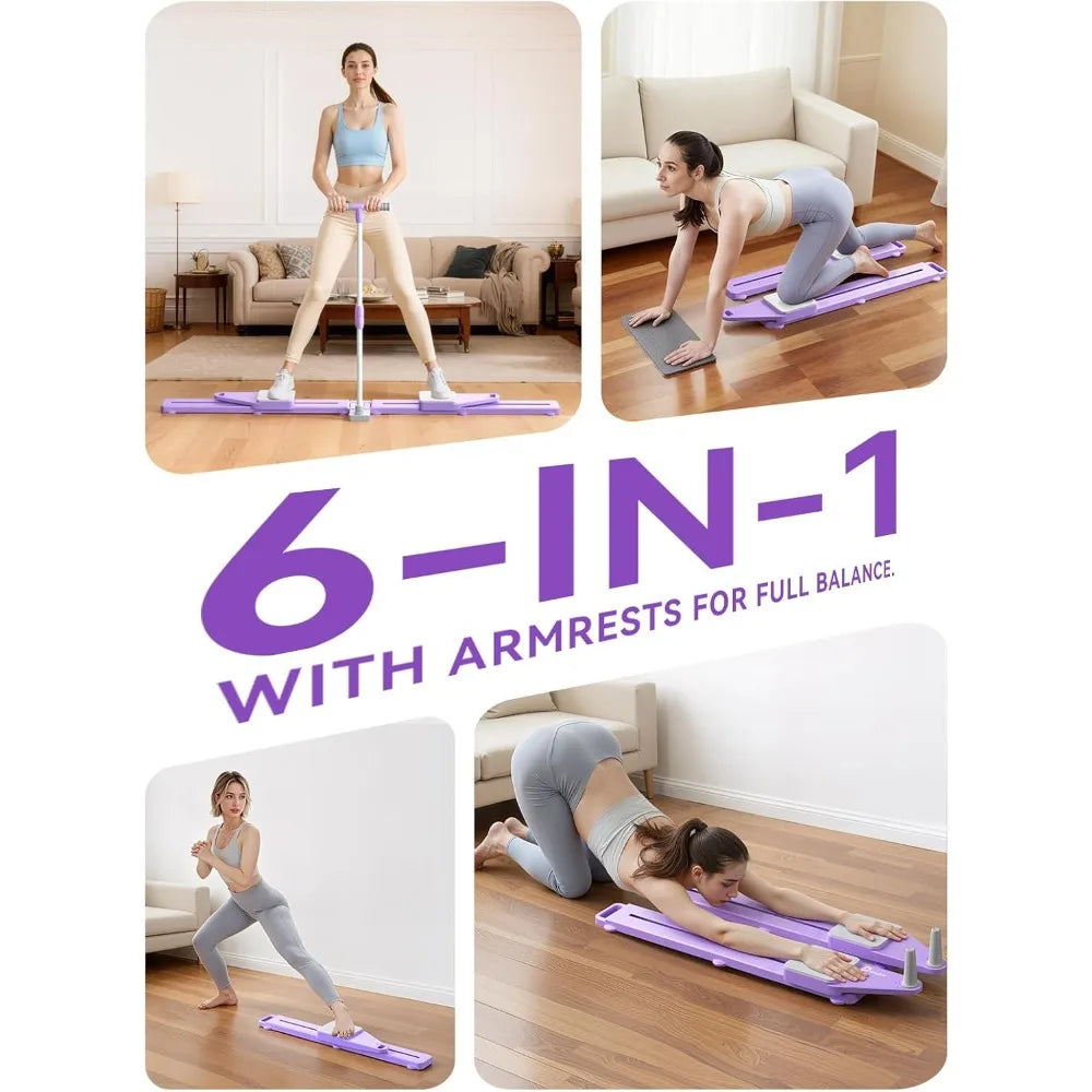 Pliates Board - Multifunctional Anti-Slip Silent Pilates Board for Home Workout Portable Pilates Reformer Machine