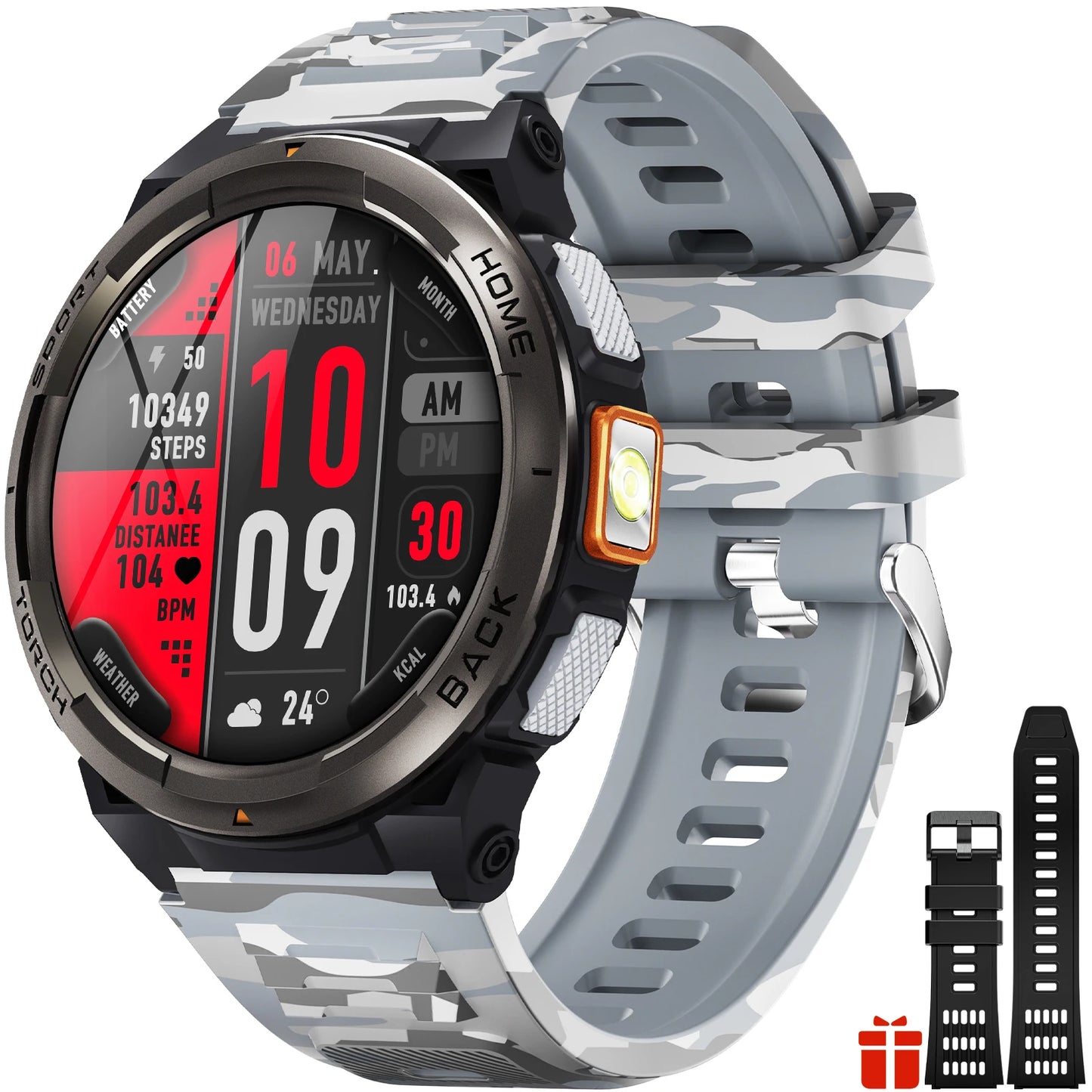 EIGIIS KE5 Smart Watch With Compass And Altitude Barometer Waterproof