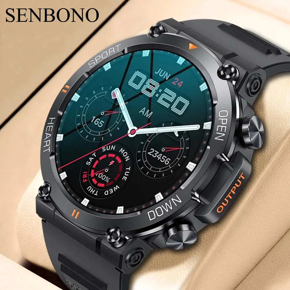 Senbono Men's Smart Watch Big Screen Bluetooth Call K56