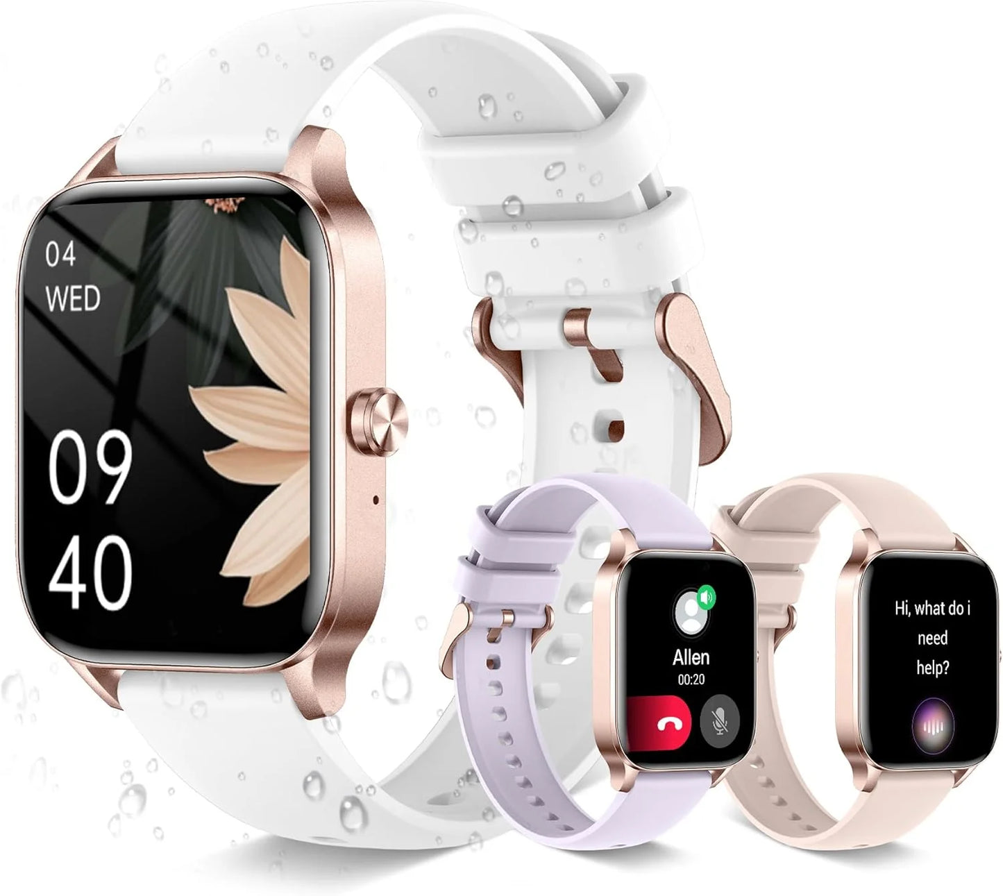 Android Womens Smartwatch With Calls 1.85Inch Touchscreen 100 Sports Modes