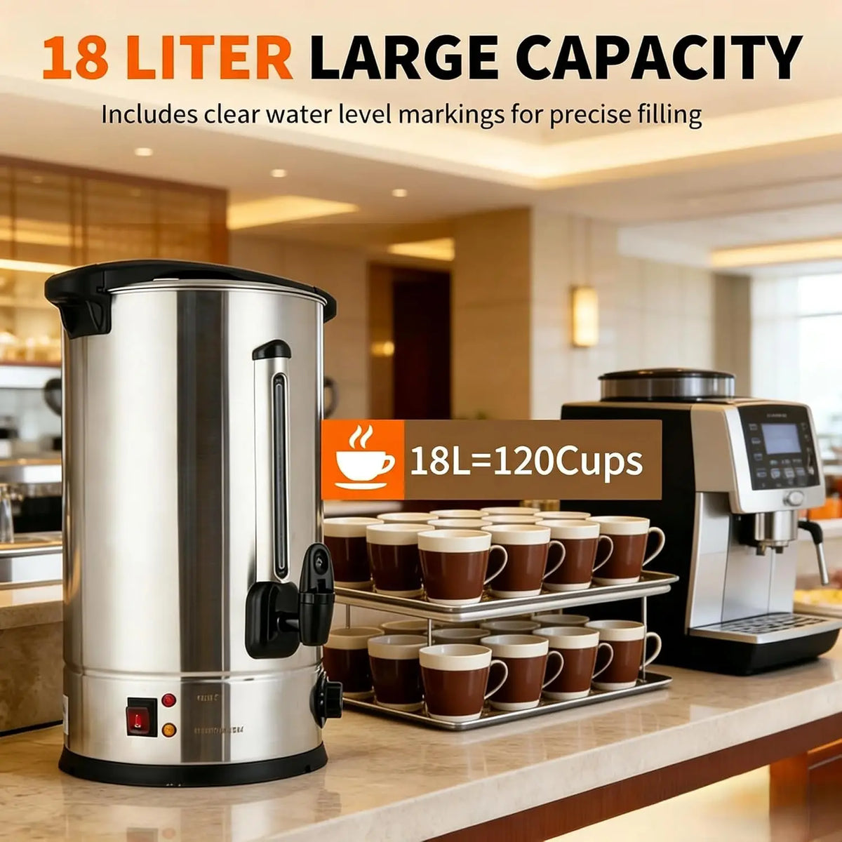Tacleekii Commercial Coffee Urn Fast Brew Warm Beverage Dispenser