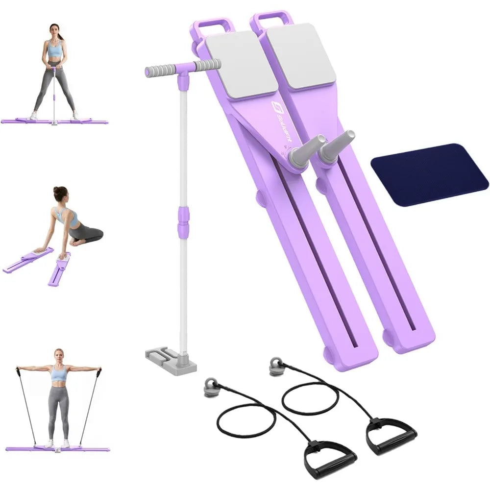 Pliates Board - Multifunctional Anti-Slip Silent Pilates Board for Home Workout Portable Pilates Reformer Machine