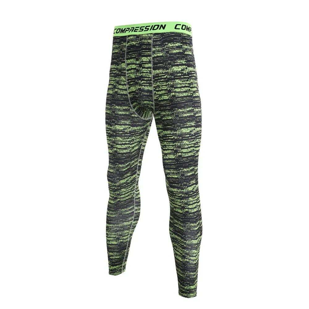 Camouflage Running Leggings For Men Quick Dry Compression Tights